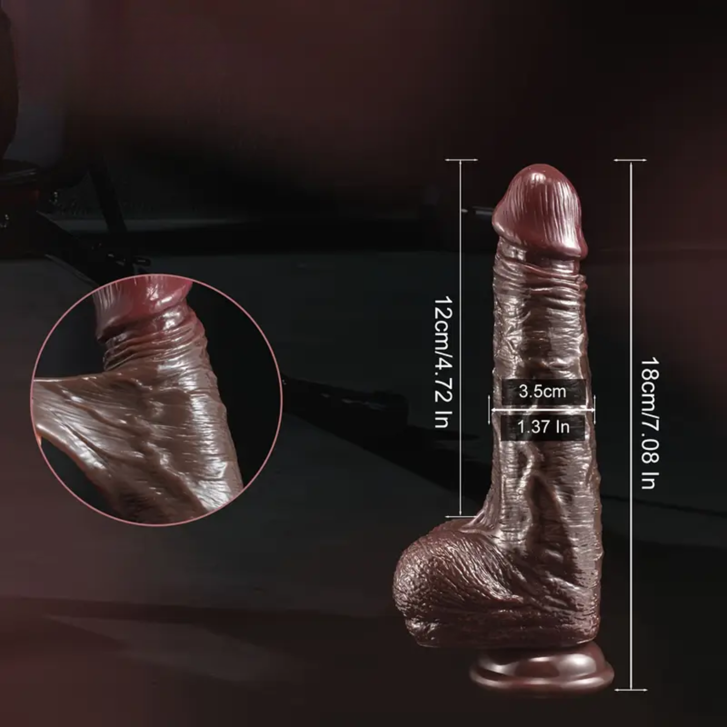 DILDO RÖRLIG FÖRHUD BLACK