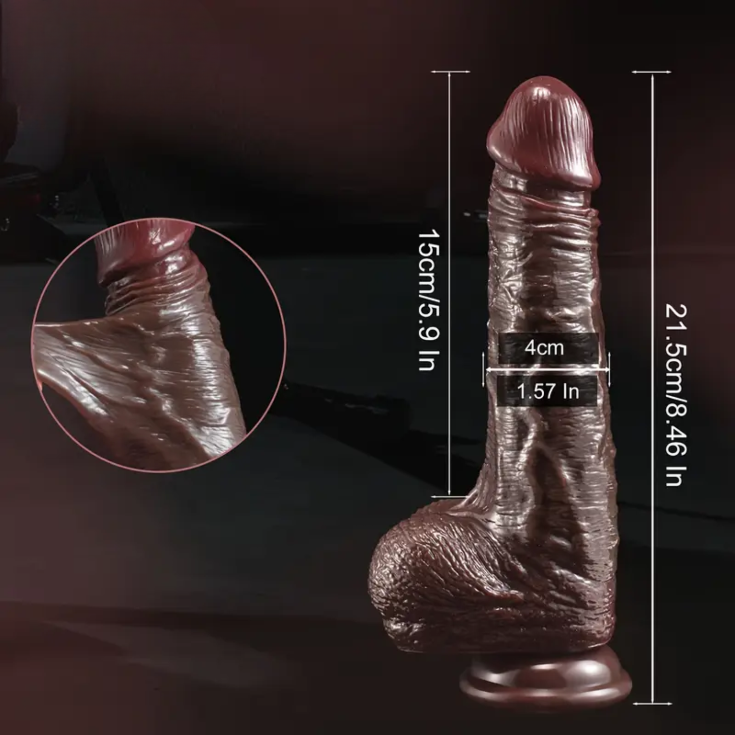 DILDO RÖRLIG FÖRHUD BLACK