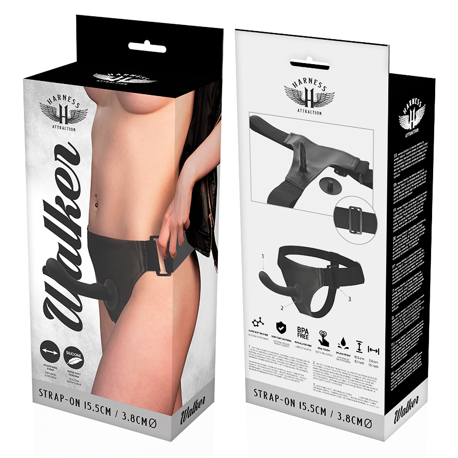 MUSTA WALKER STRAP-ON - Puuhabox 